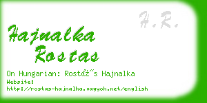 hajnalka rostas business card